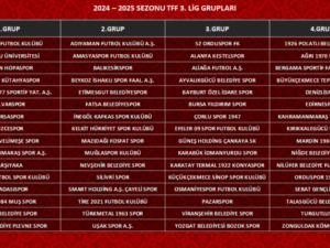 TFF 2024-2025 Sezonu 3. Lig Planlamasını Açıkladı